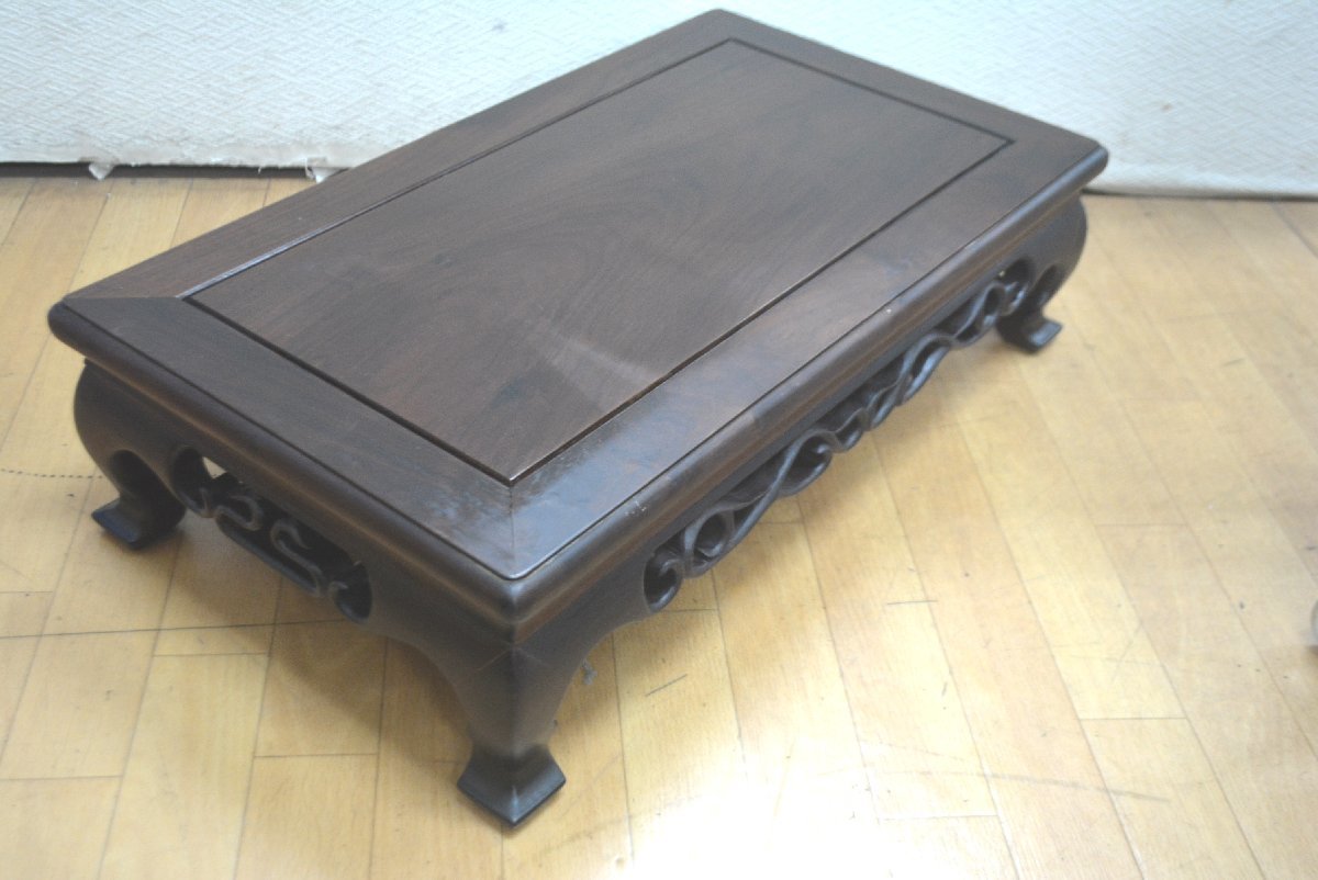 ◇◇天然木 唐木 黒檀飾り台 木製 花台 平卓 飾り台 品◇◇ | www