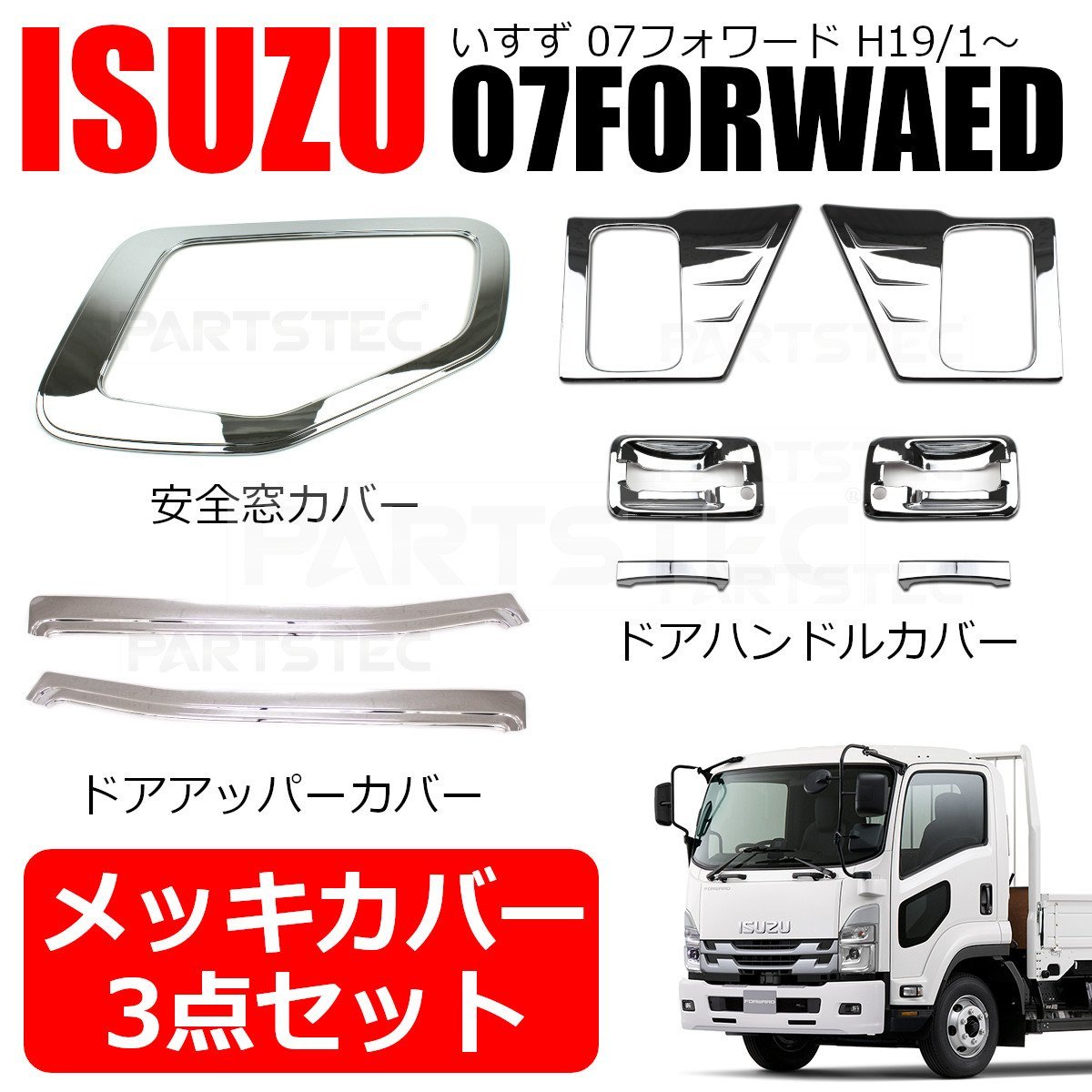 新品登場 ギガ フォワード メッキ ハンドル カバー ガーニッシュ