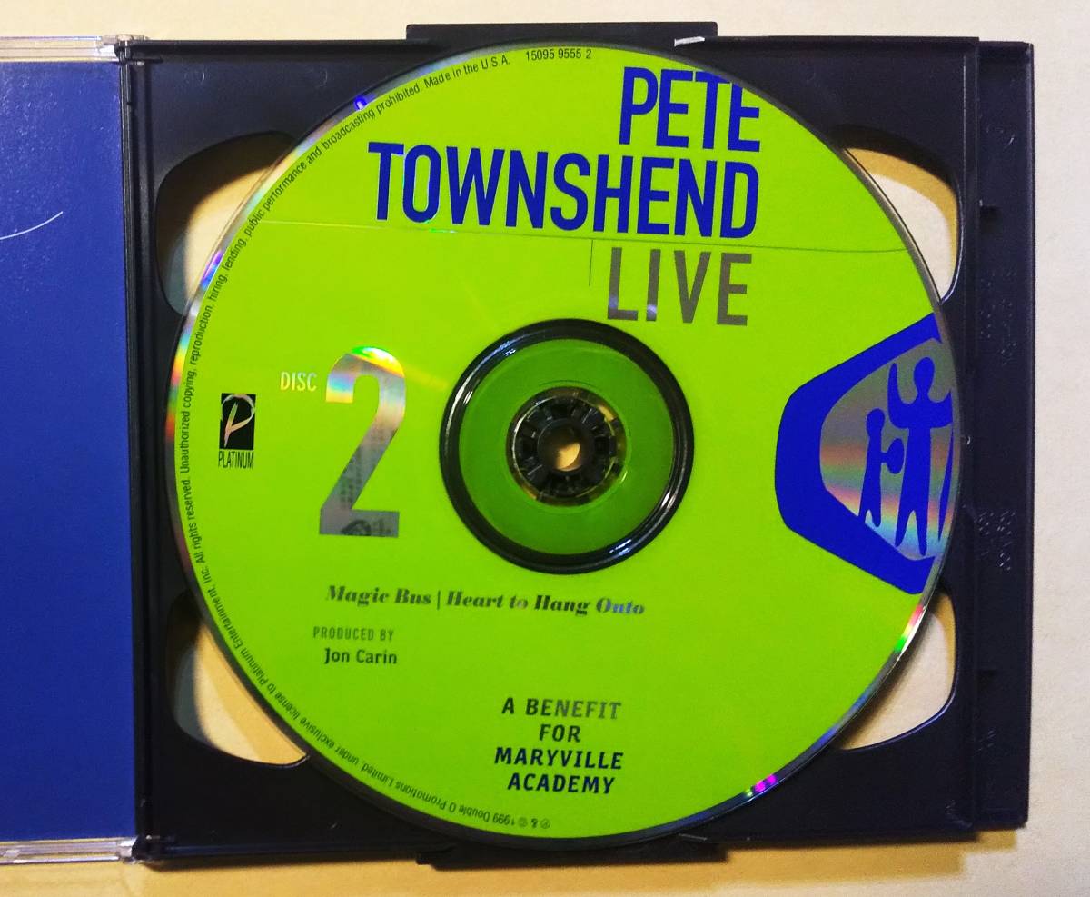 ♪即決/２枚組/ PETE TOWNSHEND(ピート・タウンゼント)Live: a Benefit for Maryville/輸入版の画像5