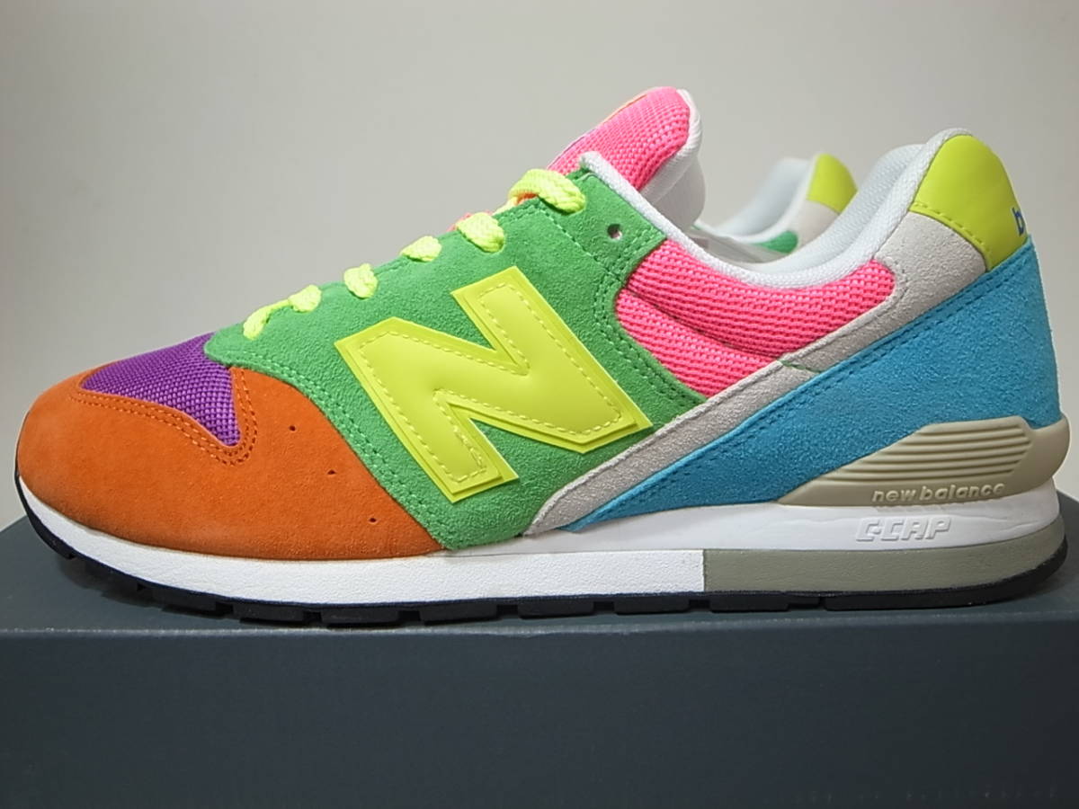 【送料無料 即決】ATMOS x NEW BALANCE CM996ATN 28cm US10新品アトモス別注コラボ日本996足限定MULTIマルチカラーMIX左右非対称ミスマッチ_画像2