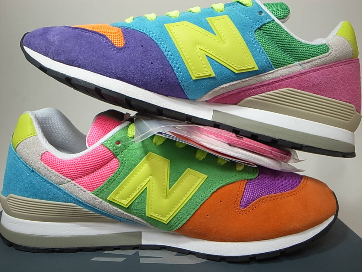 【送料無料 即決】ATMOS x NEW BALANCE CM996ATN 28cm US10新品アトモス別注コラボ日本996足限定MULTIマルチカラーMIX左右非対称ミスマッチ_画像6