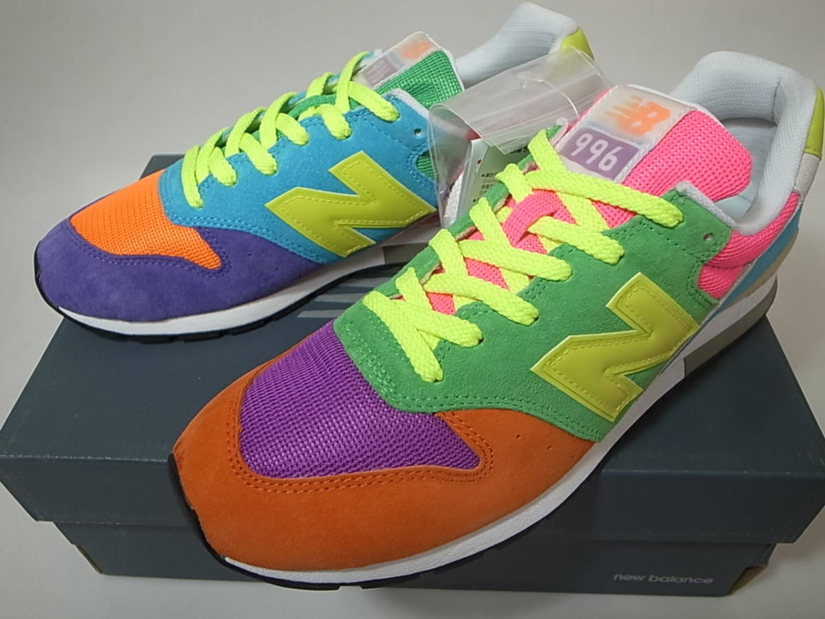 【送料無料 即決】ATMOS x NEW BALANCE CM996ATN 28cm US10新品アトモス別注コラボ日本996足限定MULTIマルチカラーMIX左右非対称ミスマッチ_画像5