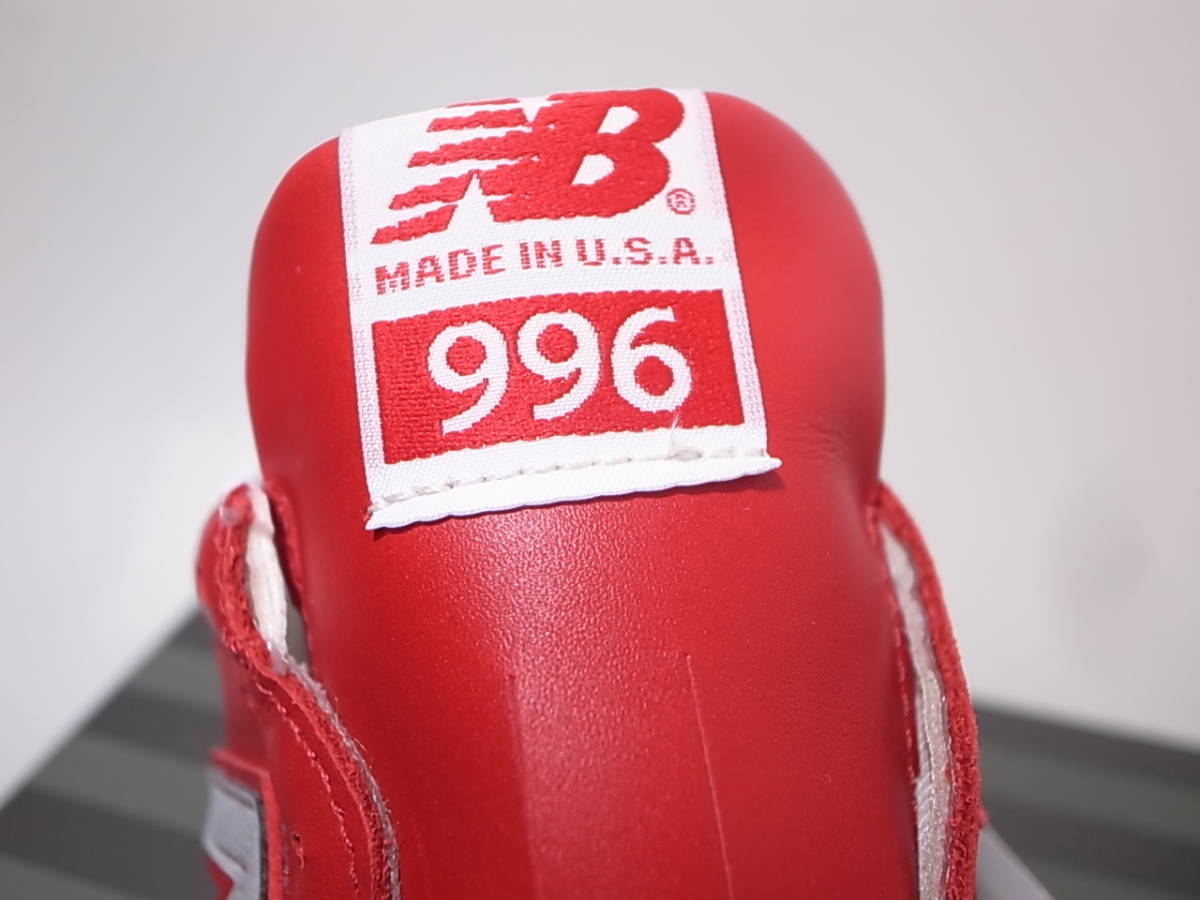 [ free shipping prompt decision ]NEW BALANCE USA made M996NCA 22.5cm US4.5 new goods original color reissue red red full gray n all leather RED LEATHER American made 
