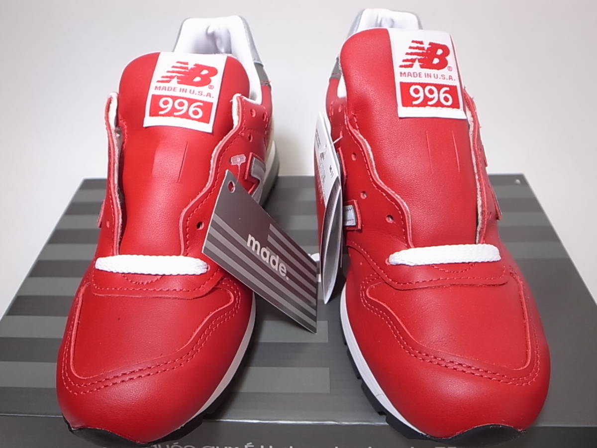 [ free shipping prompt decision ]NEW BALANCE USA made M996NCA 22.5cm US4.5 new goods original color reissue red red full gray n all leather RED LEATHER American made 