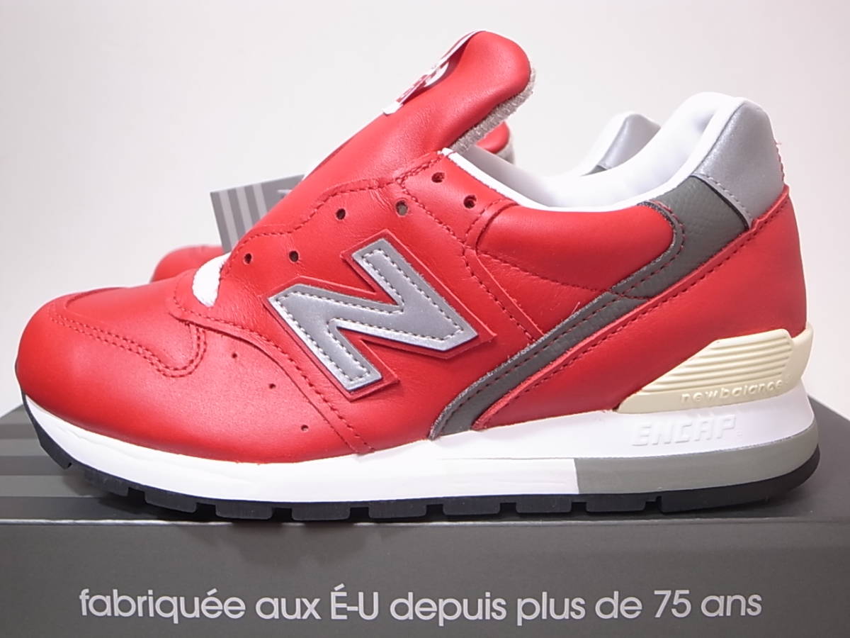 [ free shipping prompt decision ]NEW BALANCE USA made M996NCA 22.5cm US4.5 new goods original color reissue red red full gray n all leather RED LEATHER American made 