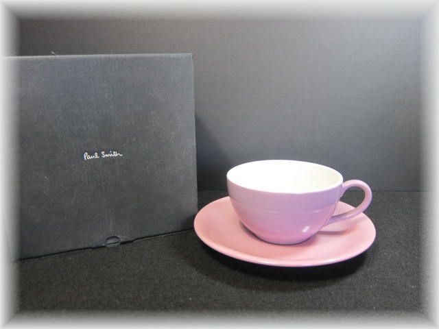 …　ポールスミス　PaulSmith　カップ＆ソーサー　…　　色違い　　　　碗皿デザイン