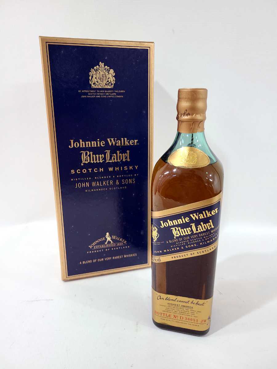 1円～ JOHNNIE WALKER BLUE LABEL ジョニーウォーカー ブルーラベル ウイスキー 750ml 未開封 古酒 旧ボトル_画像1