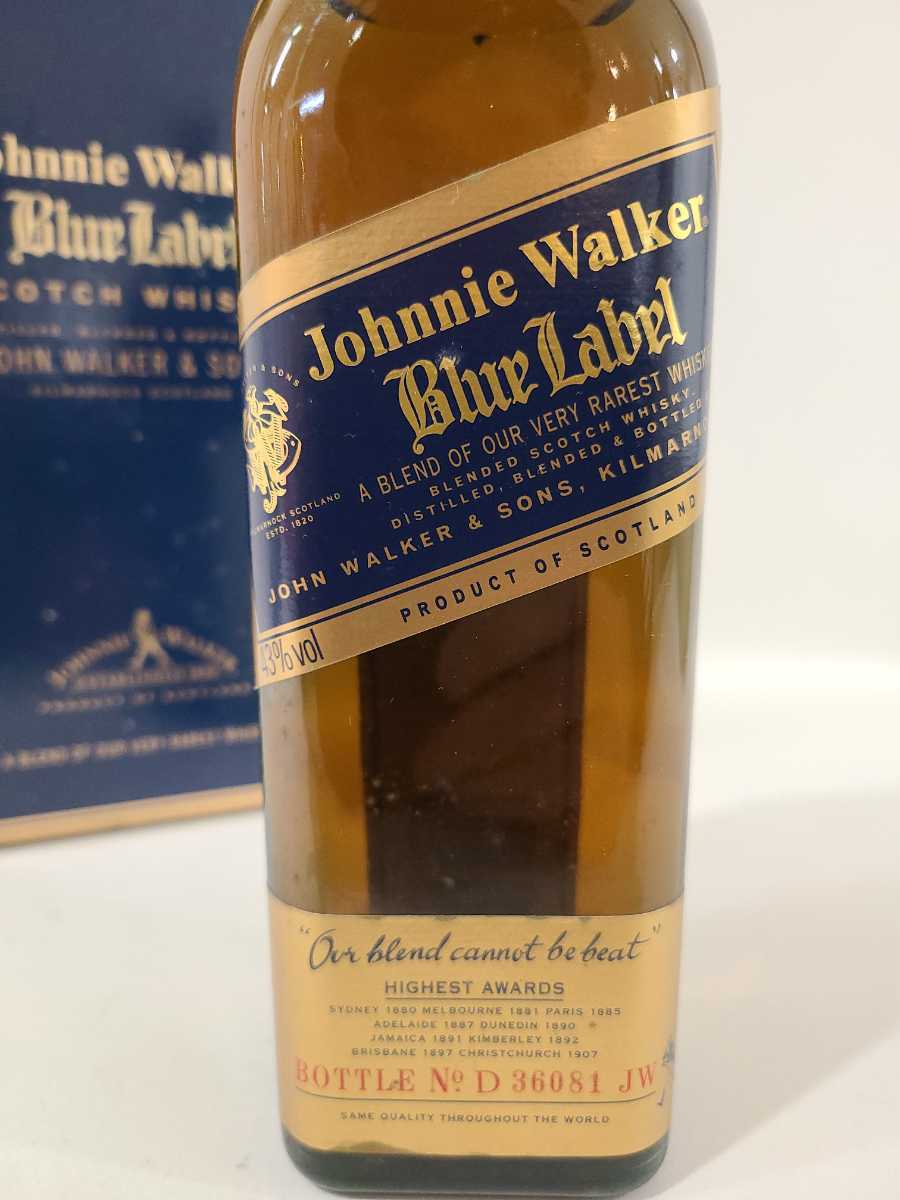 1円～ JOHNNIE WALKER BLUE LABEL ジョニーウォーカー ブルーラベル ウイスキー 750ml 未開封 古酒 旧ボトル_画像3