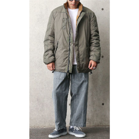  prompt decision [ Vintage / dead stock ] Holland army /SOFTY cotton inside / reversible jacket /XL/ olive × coyote / big size (q-2211xl).