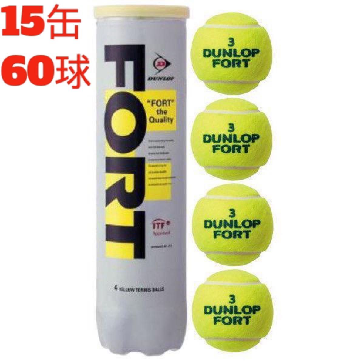 最安値挑戦 テニスボール DUNLOP FORT ダンロップフォート 15缶 60球