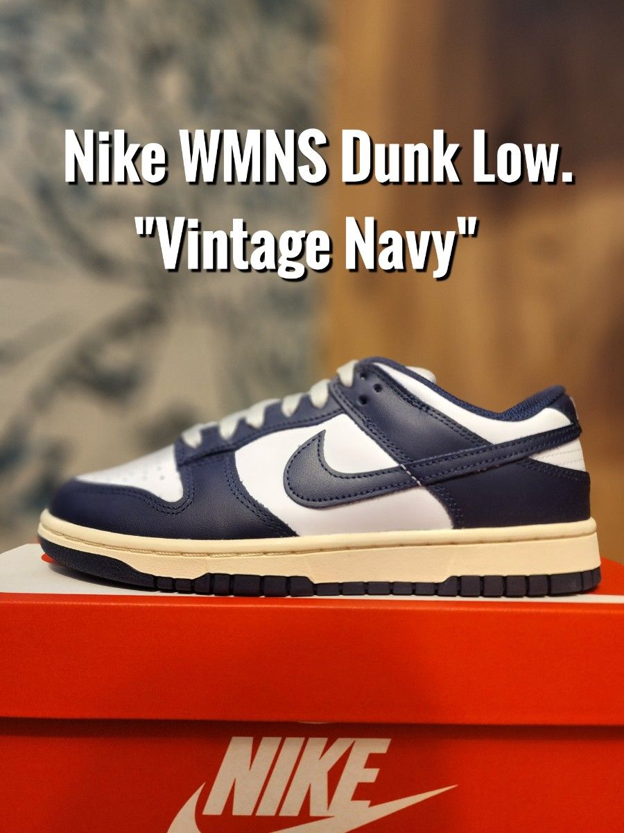ナイキ ウィメンズ ダンク ロー ヴィンテージ ネイビー スニーカー Nike Dunk Low Vintage Navy｜PayPayフリマ