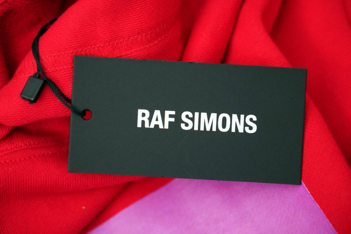 新品 ★ ラフシモンズ RAF SIMONS 2018SS オーバーサイズ クラシック フーディ― パーカー（M）レッド_画像5