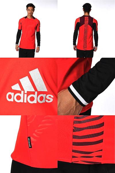 [ новый товар ]adidas X Rengi Premier L/S верх [69: красный ]O(XL) Adidas X плита футбол футзал тренировка футболка с длинным рукавом 