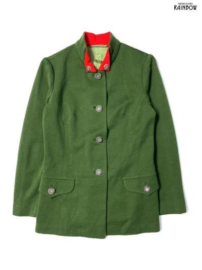 【お取り寄せ】 アメリカ ヴィンテージ 古着 (ttu2210026) 緑 ライトジャケット アウター 長袖 無地 Mサイズ