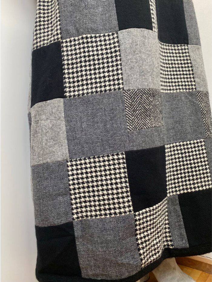 patchwork design wool skirt〈sk210922〉_画像2