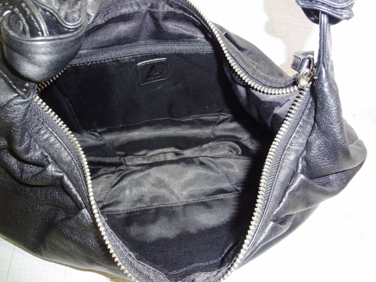 【美品　人気】 土屋鞄　ツチヤカバン　シフォン　オールレザー　ハンドバッグ　ショルダーバッグ　黒　ブラック　軽量270g_画像4