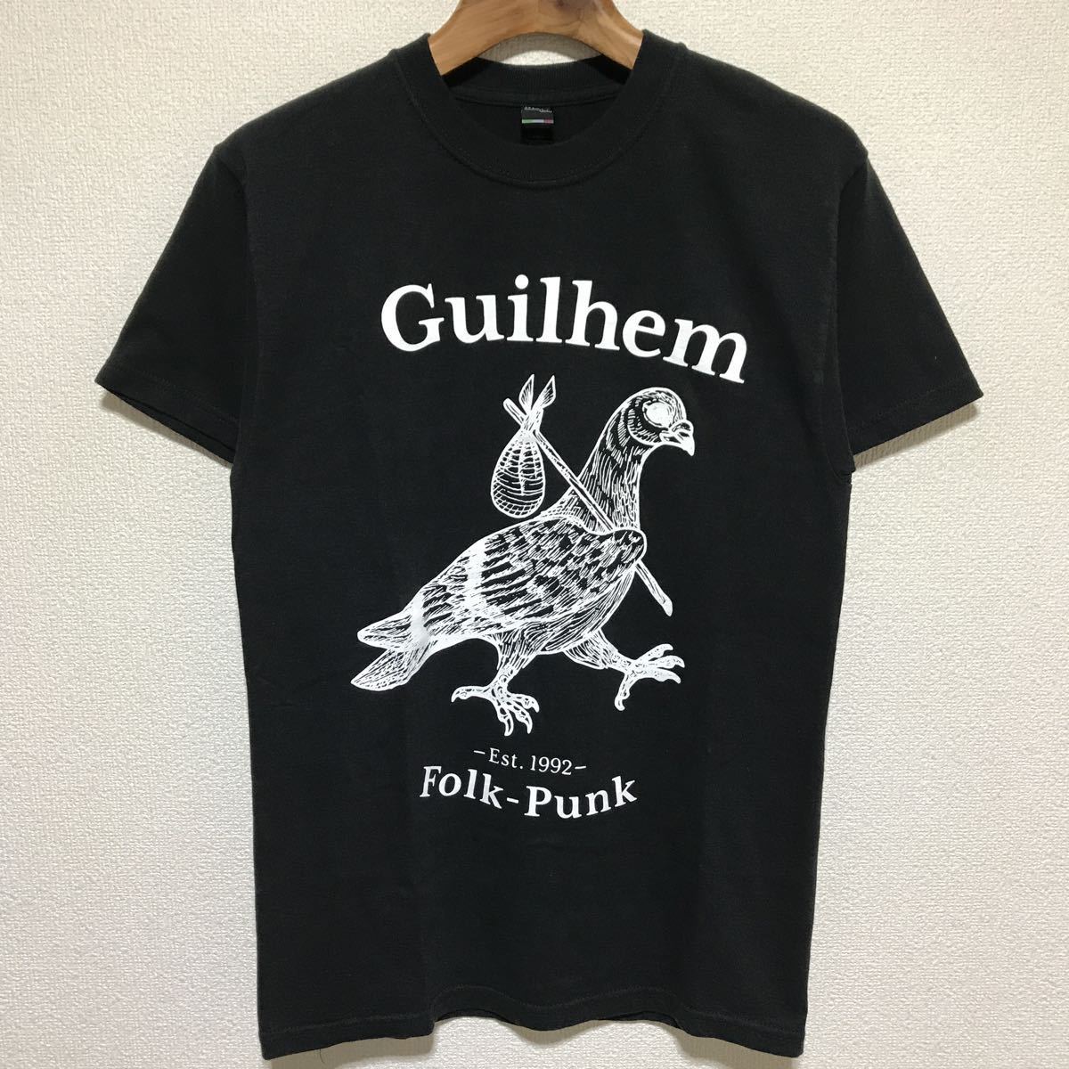 [即決古着]Guilhem/ギエム/Folk-Punk Tシャツ/バンドT/ブラック/M&O Gold製/Sサイズ_画像1