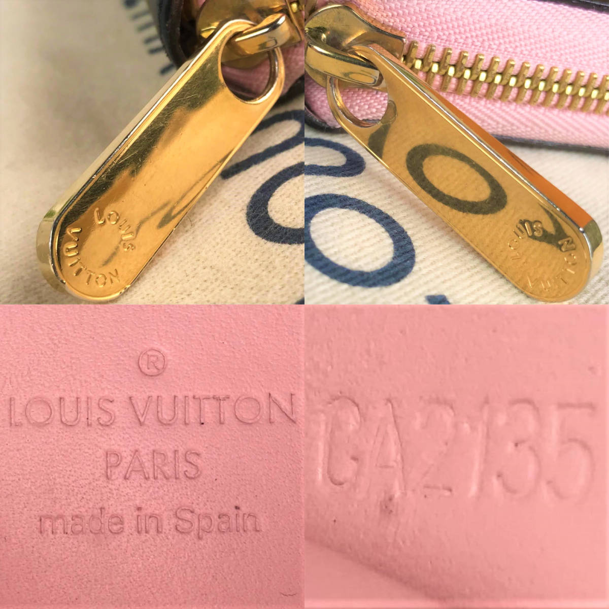 本物保証 1円~ 美品 LOUISVUITTON ピンク×マットブラック ジッピーウォレット 男女 ヴェルニ ラウンドファスナー長財布 ルイヴィトン 黒_画像10