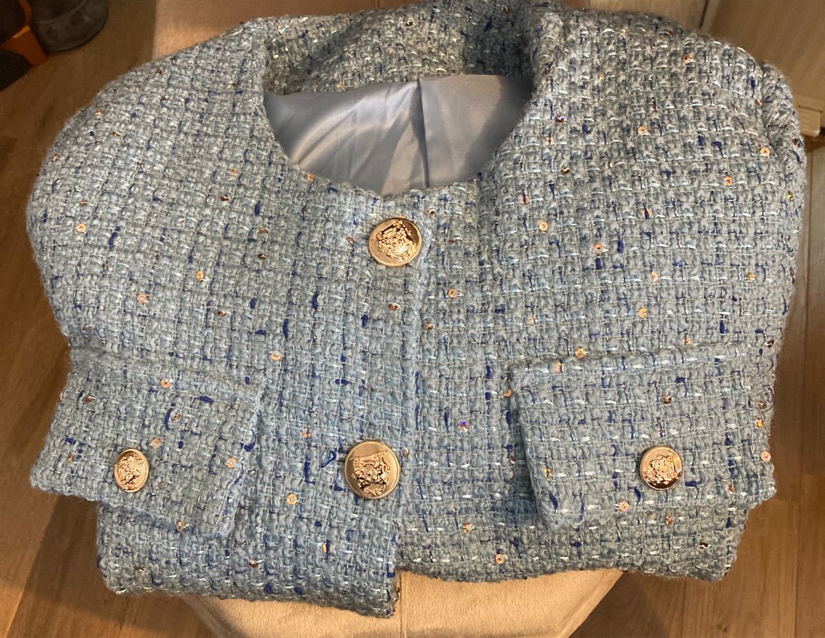 BLUE×PALANG TWEED BOTTON JACKET ブルーパラン ジャケット