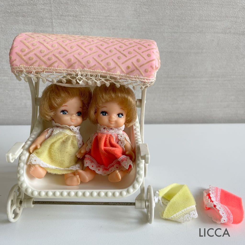ヤフオク! - 2代目 リカちゃん 人形 ふたごの 赤ちゃん うばぐるま