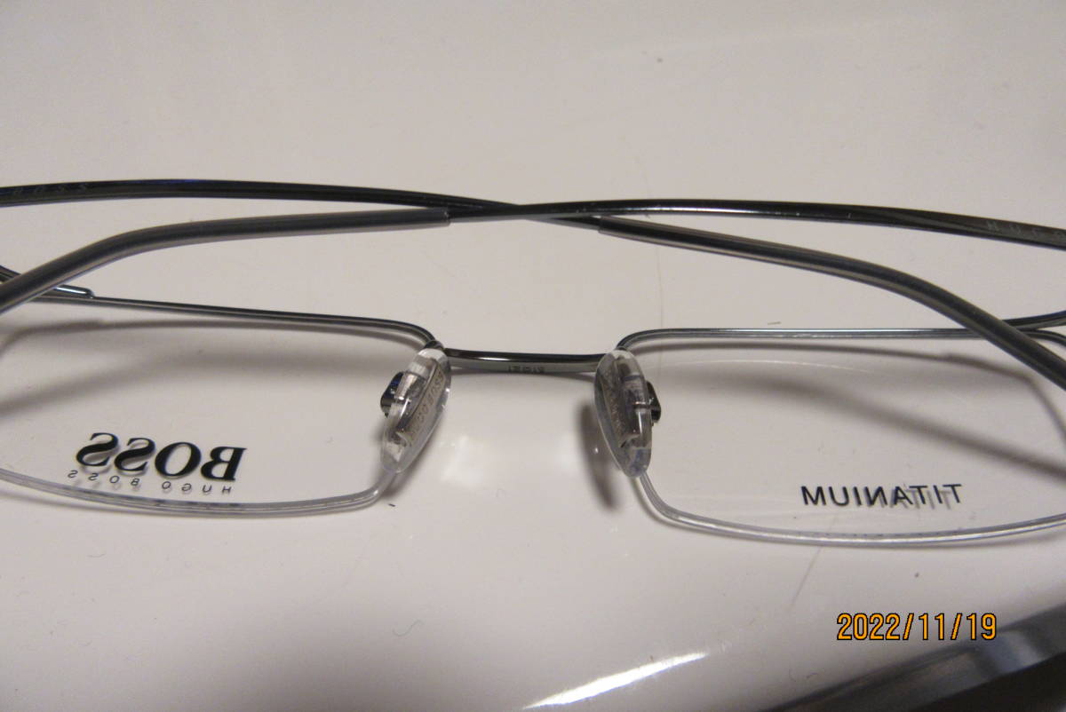  new goods unused free shipping hyu-go* Boss glasses titanium made glasses 