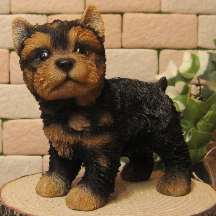  dog ornament yoke car - terrier stand small real .... dog objet d'art dog. figure gardening interior 