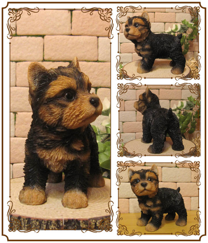  dog ornament yoke car - terrier stand small real .... dog objet d'art dog. figure gardening interior 