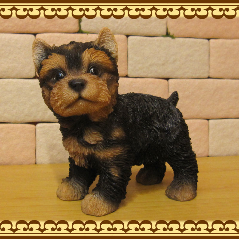  dog ornament yoke car - terrier stand small real .... dog objet d'art dog. figure gardening interior 