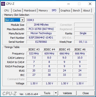 [ Note for memory ] 4GB (2GBx2) Micron PC3-10600S-09-10-B1 (DDR3-1333) S.O.DIMM 204pin MT8JSF25664HZ-1G4D1 postage 185 jpy ~