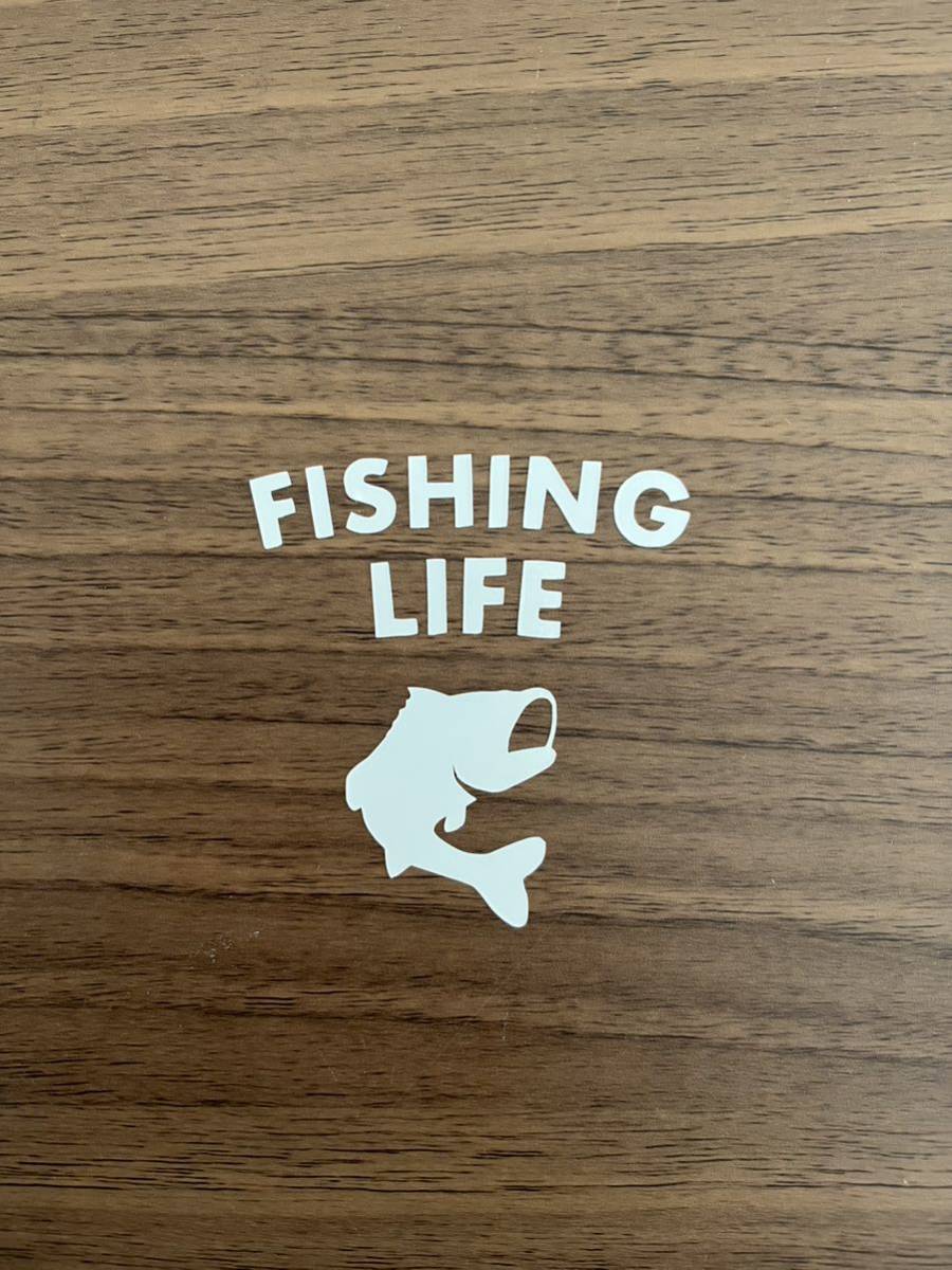 257.【送料無料】 FISHING LIFE カッティングステッカー 釣り【新品】