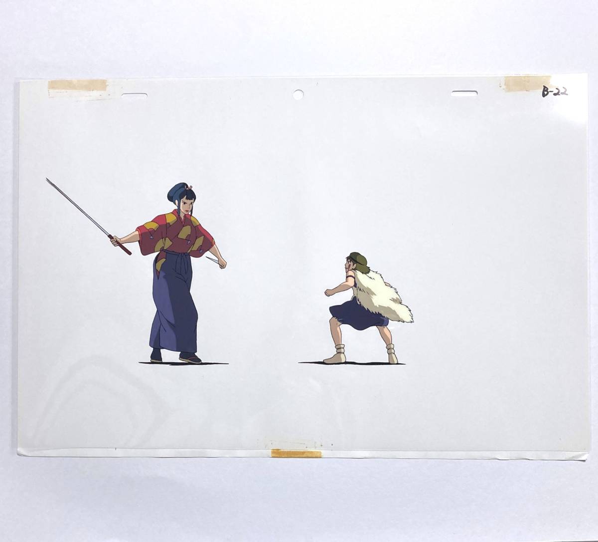 ☆ もののけ姫 ☆ セル画「 サンとエボシ御前 」B22 サイズ 横約 ☆ もののけ姫 ☆ セル画「 サンとエボシ御前 」B22 サイズ 横約