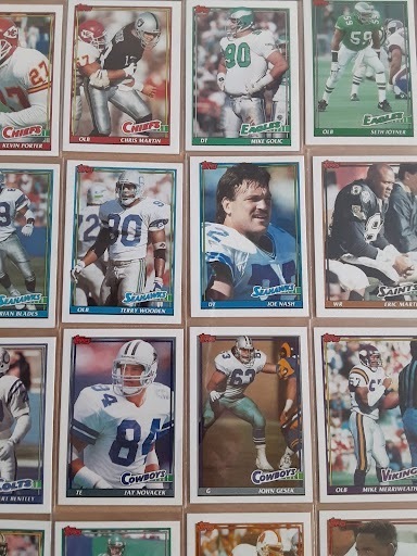 NFL 1991 TOPPS Bruce Armstrong, Jackson, Brown, Powers, 2 Checklists / 52枚_画像3