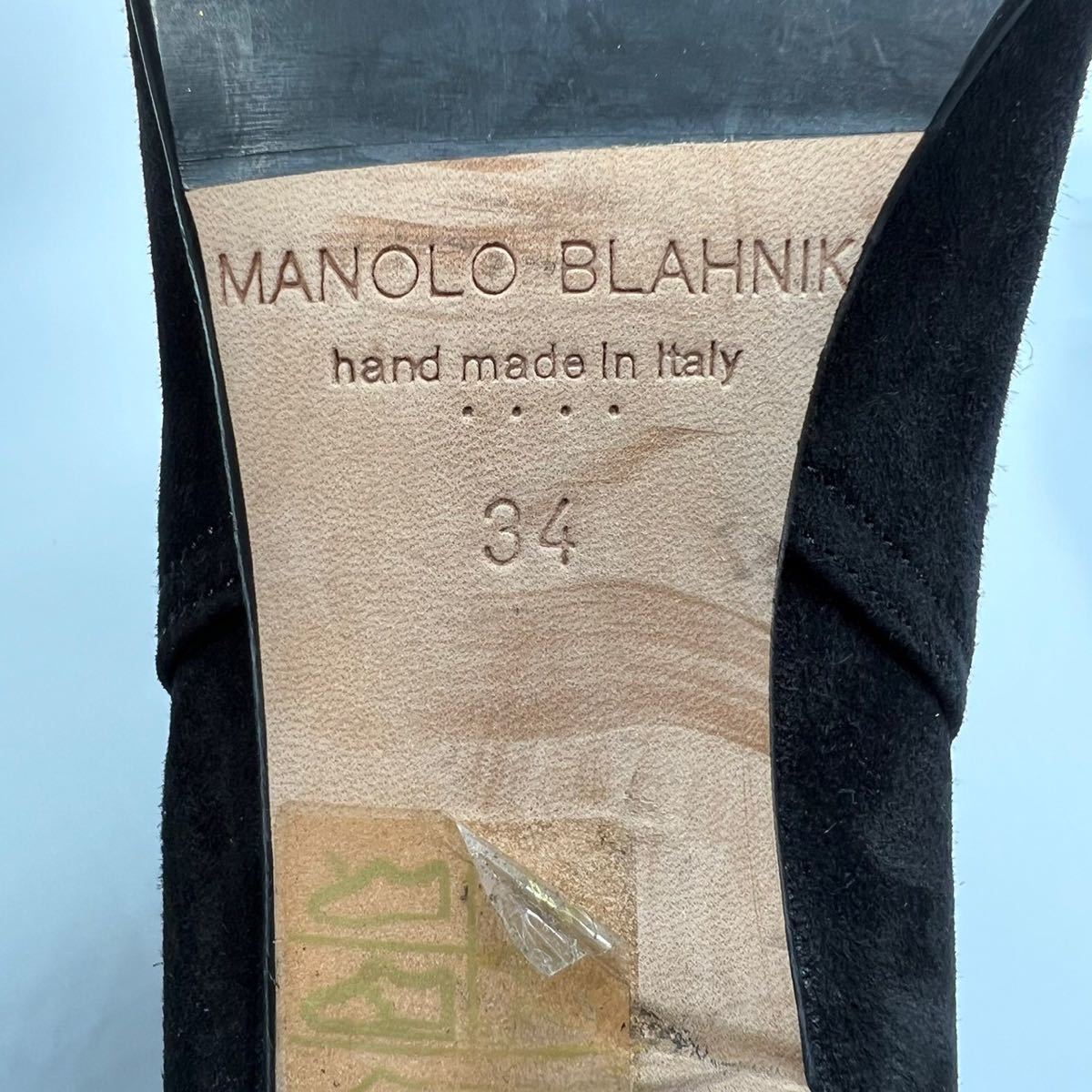 MANOLO BLAHNIK マノロブニク　ショートブーツ　ベルト　34 21.0cm レディース　黒　ブラック　靴　シューズ　レザー　本革_画像8