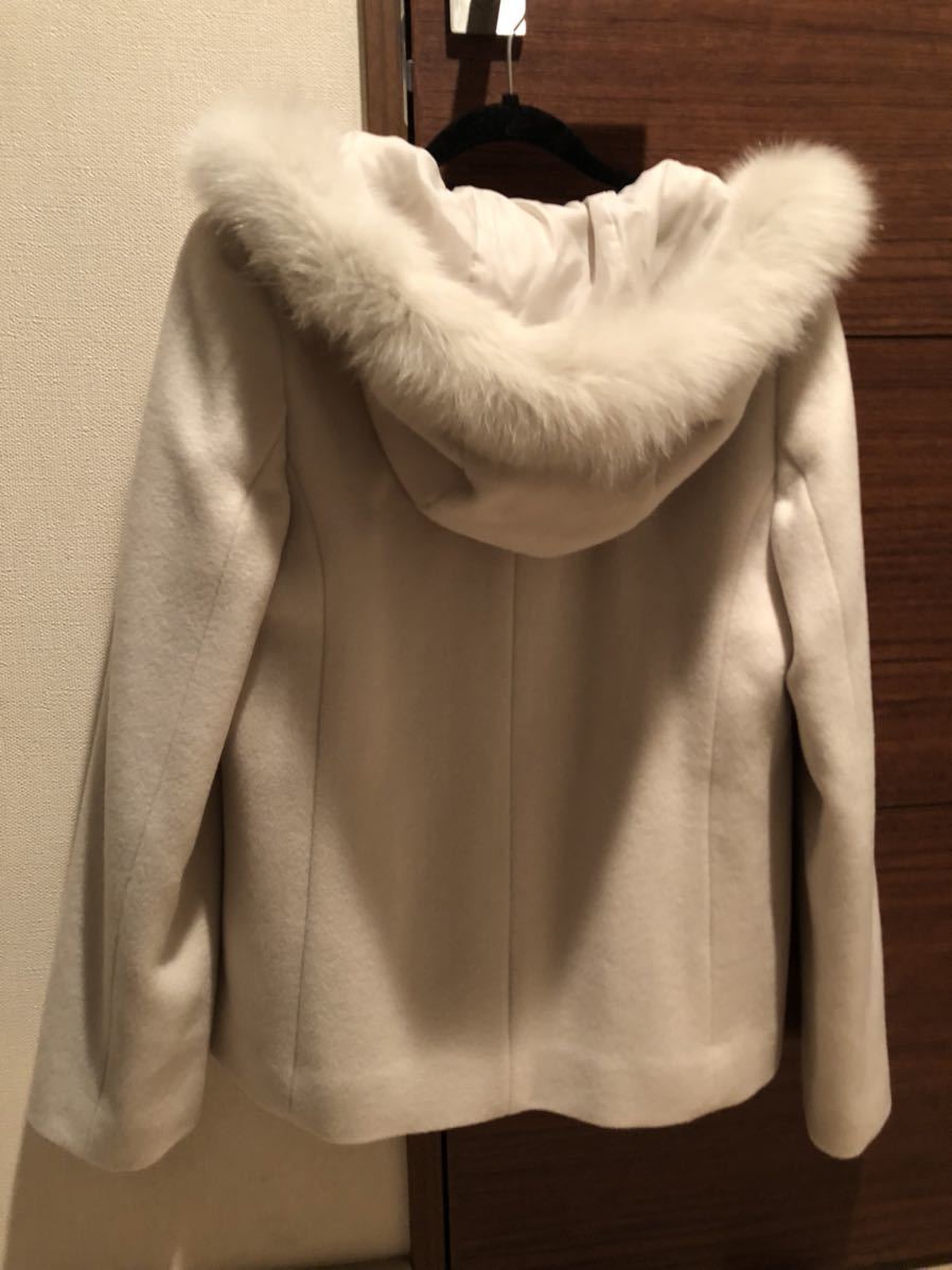 any SiS 2WAYスーペリアファインウールモッサコートフードファーコート