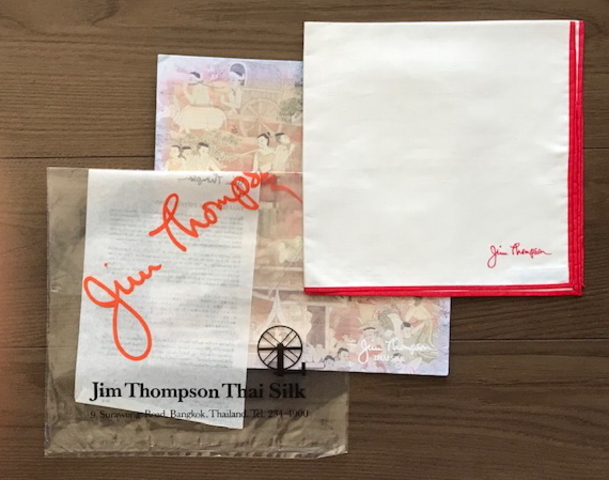 Jim Thompson Thai Silk ジムトンプソン タイシルク ハンカチ 未使用