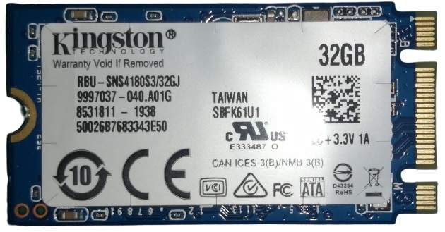 Kingston RBU-SNS4180S3/32GJ 32GB SSD M.2 2242 SATA 6Gb/s NAND_画像1