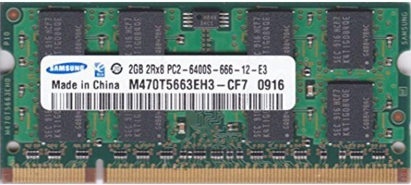 SAMSUNG M470T5663EH3-CF7 2GB DDR2-6400 SO-DIMM ノートPC用 バルク_画像1