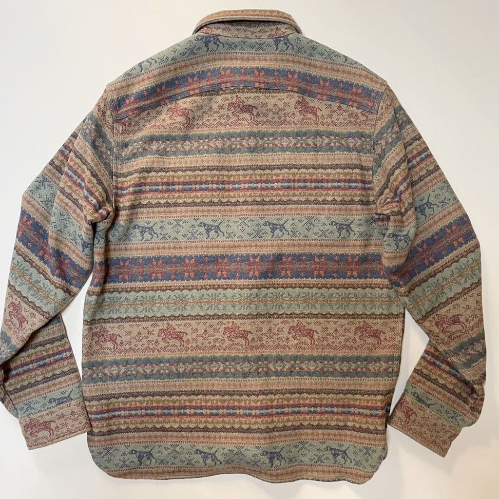RRL “Fair Isle Jacquard WorkShirt” L フェアアイル ネイティブ