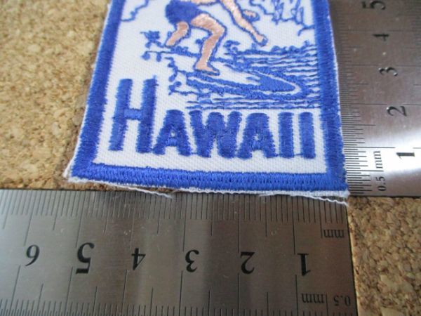 90s ハワイ HAWAIIビンテージ刺繍ワッペン/VintageサーフィンSURFパッチpatchesリゾートAROHAお土産アロハ旅行アメリカUSAサーファー D2_画像9