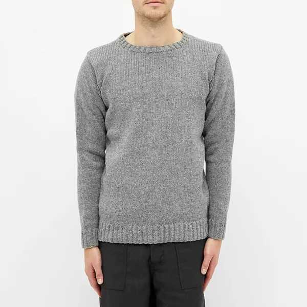 inverallan インバーアラン 15A crew neck クルーネック hand framed バンドフレーム shetland シェトランド knit ニット 38 新品 送料無料_画像4