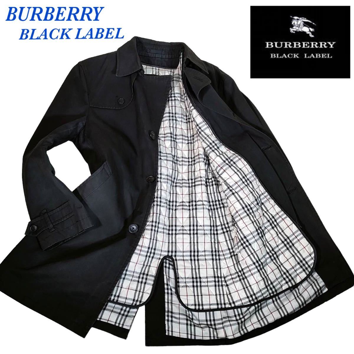 値下げ可 - バーバリーBURBERRY BLACK LABEL 春向け チェック柄 コート