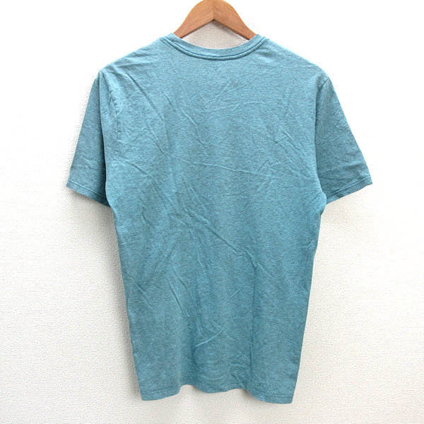 z■ハーレー/Hurley ロゴプリント 半袖Tシャツ【M】水色/MENS/157【中古】_画像3