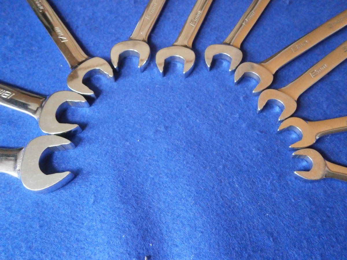 スナップオン Snap-on フランクドライブプラス コンビネーションレンチ 10本セット SOEXM710 10~19mm SOEXM10~19 PAT PEND ギザ付 スパナ