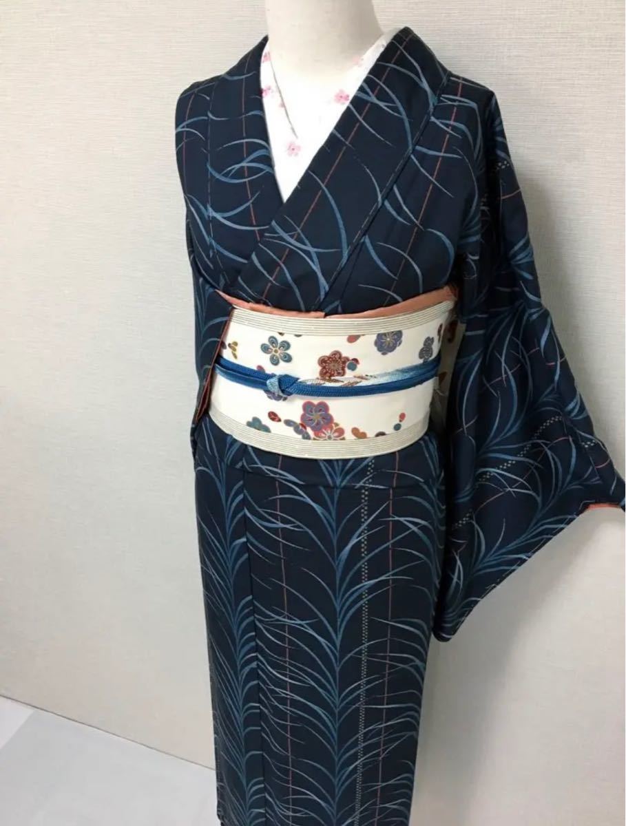 5347❱ 単衣 フルセット 小紋 袋帯 帯締め 帯揚げ 正絹 着物 www