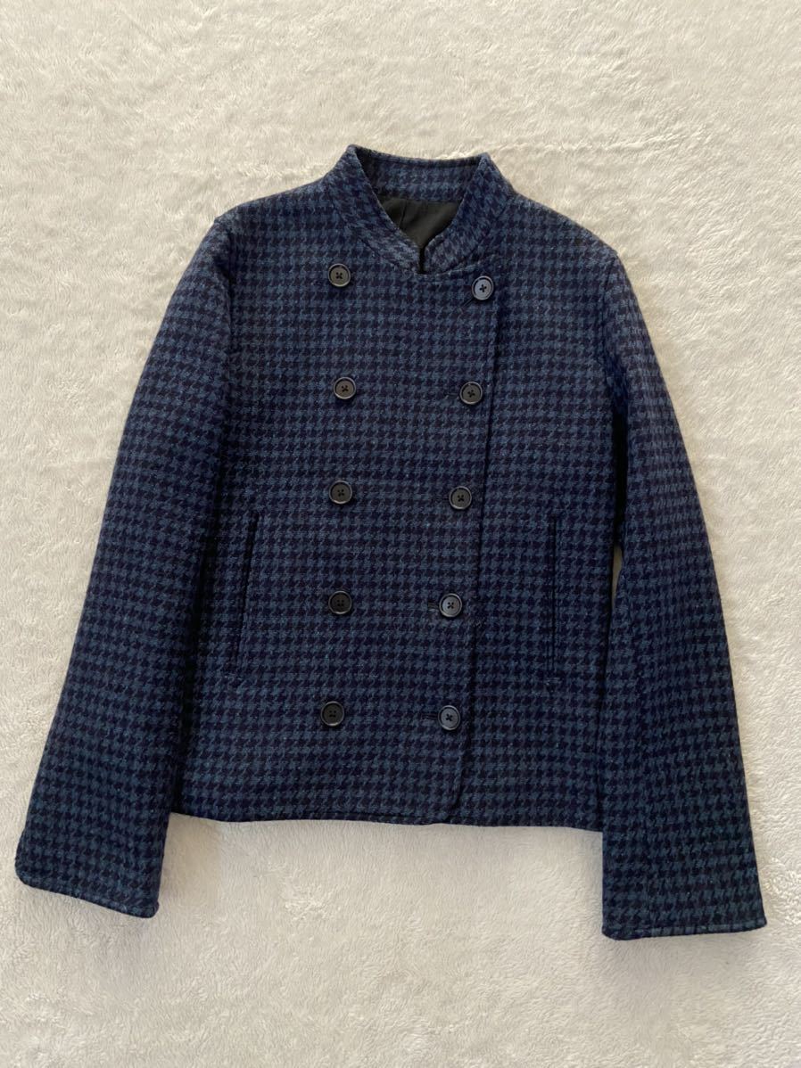 高品質 ツイード 千鳥格子柄ウールジャケット size2 HOWELL MARGARET