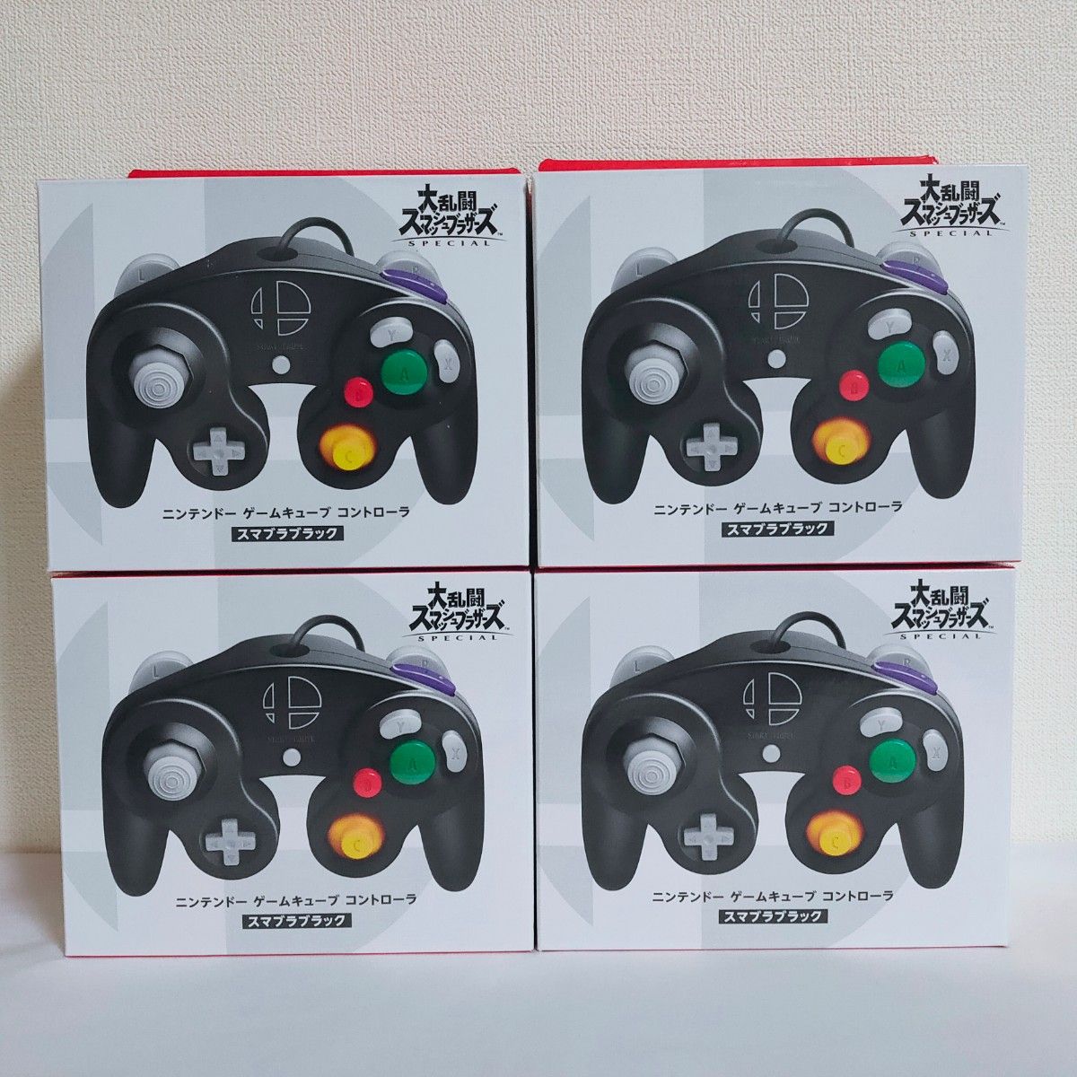 【送料無料】ニンテンドー ゲームキューブ コントローラ スマブラブラック 4個セット