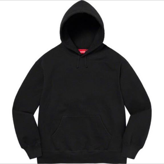 新品】Supreme Satin Applique Hooded Sweatshirt Blackシュプリーム