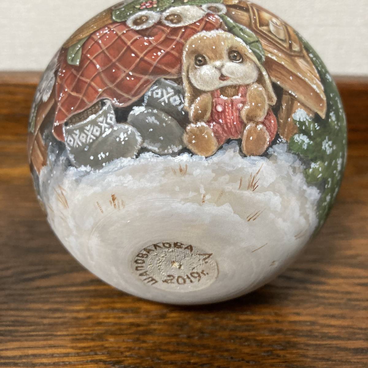 ウクライナ雑貨☆クリスマス 起き上がりこぼし♪H14cm エレナ作 ウクライナ雑貨☆クリスマス 起き上がりこぼし♪H14cm エレナ作