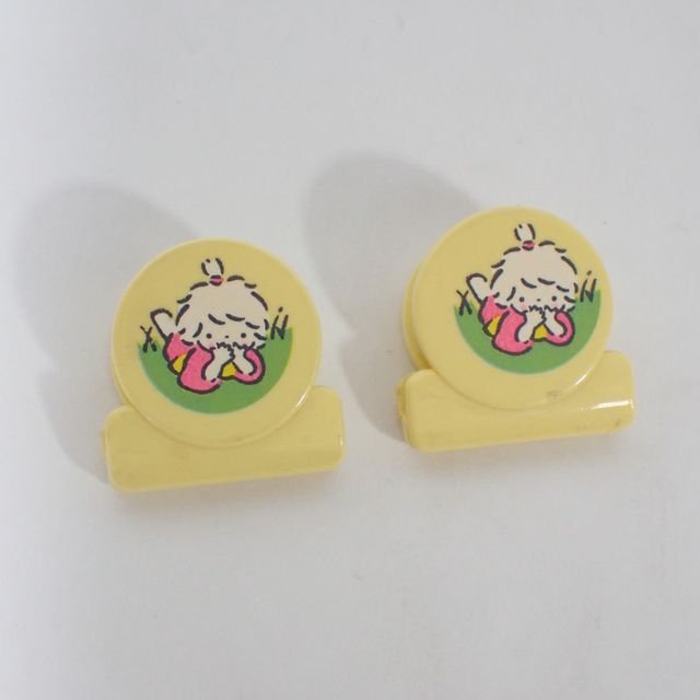 1WU22 当時物 1976年 サンリオ タイニーポエム Tiny Poem 風の子さっちゃん 便箋 クリップ まとめ/昭和レトロ ファンシー 文房具 送 YP/60