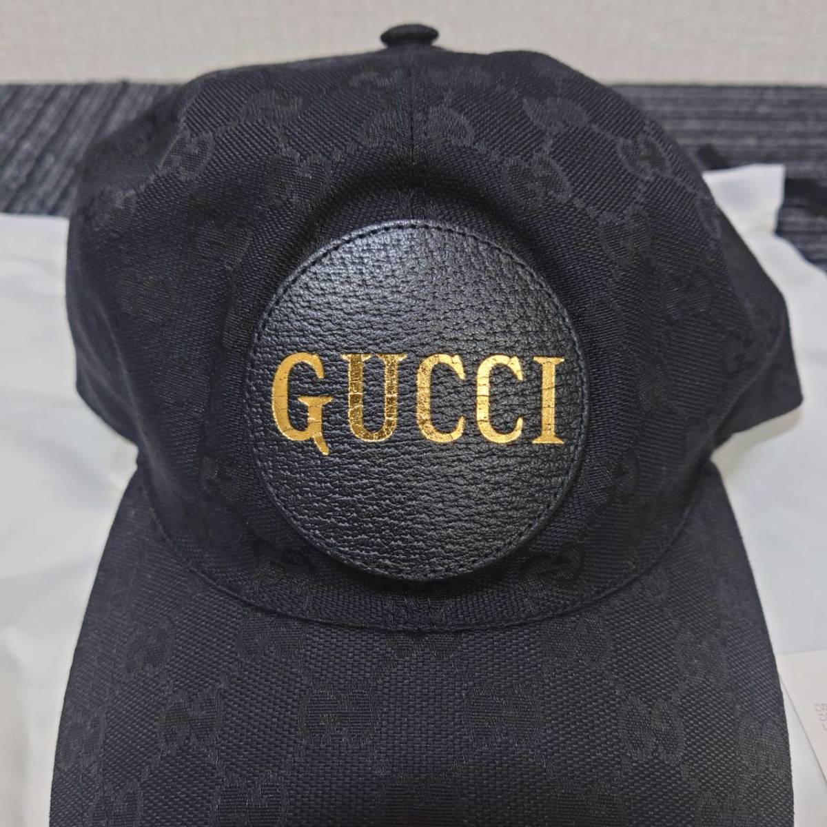 1201 グッチ GUCCI レザー ブルー GG M キャップ ユニセックス - 通販